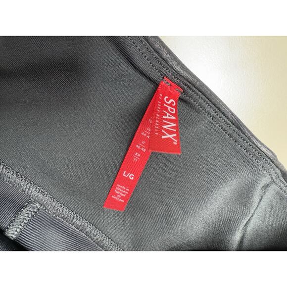 Spanx SPANXshape Faux Leather Leggings Women's L Black Pull On Rock Goth Glam - Picture 6 of 12